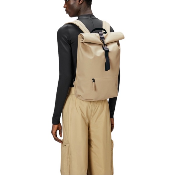 Rains Other - Rains Rolltop Rucksack Backpack Waterproof  Sand NWT Unisex
